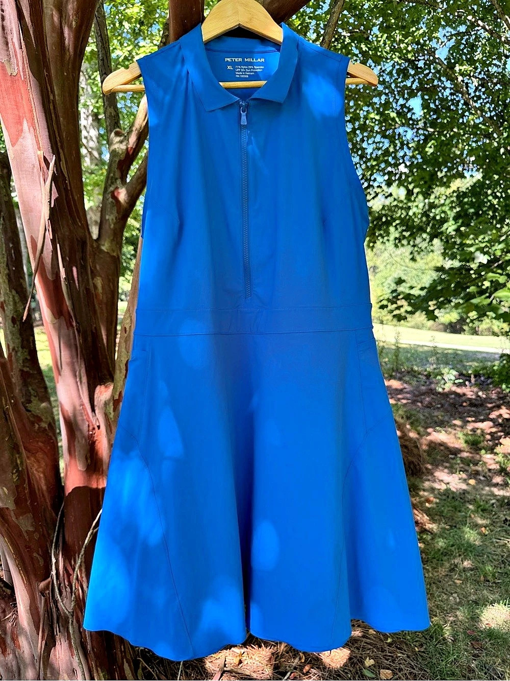 Peter Millar Bingham Sleeveless Sport Golf Dress Blue XL UPF 50+
